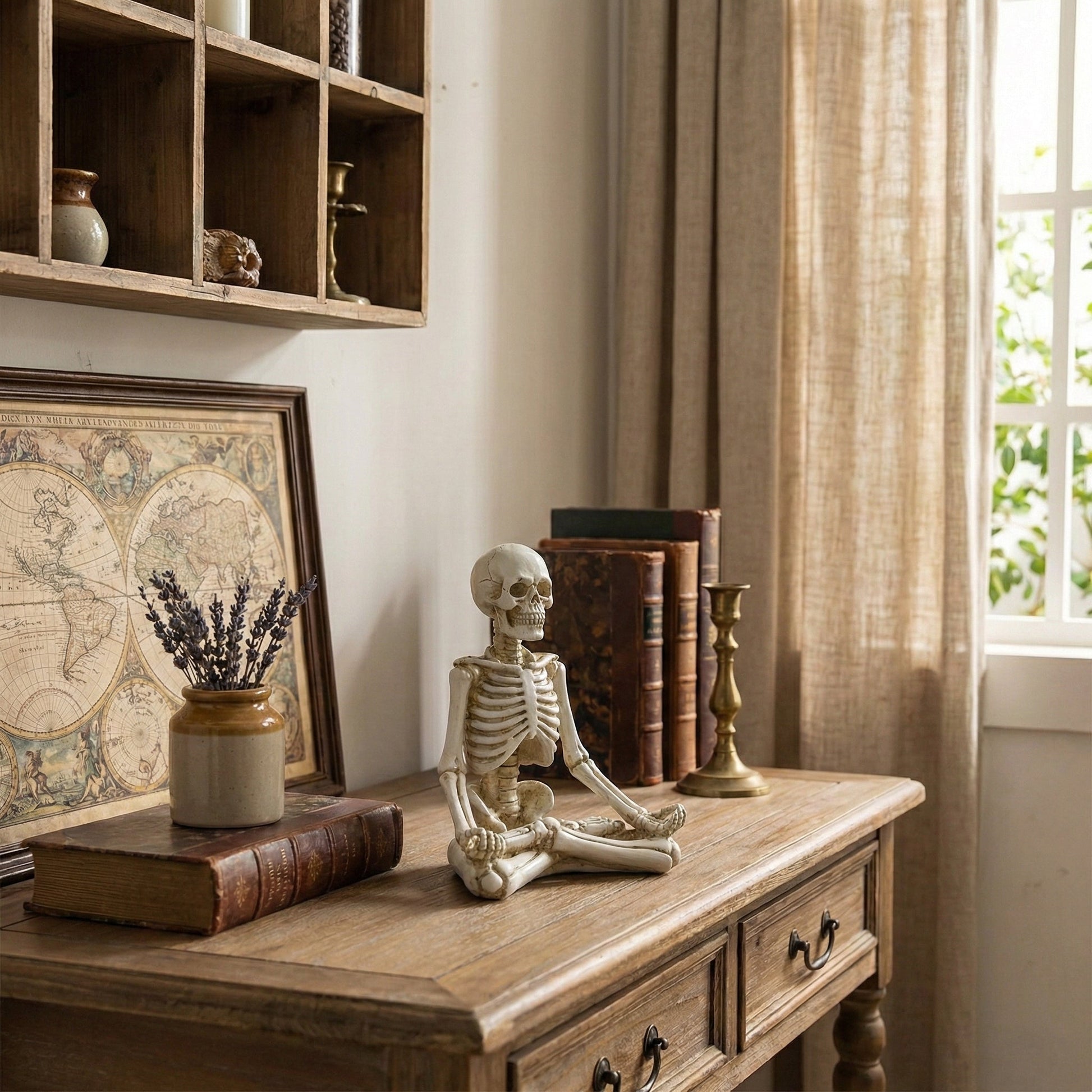 Yoga Master Skeleton Figurine | Veska