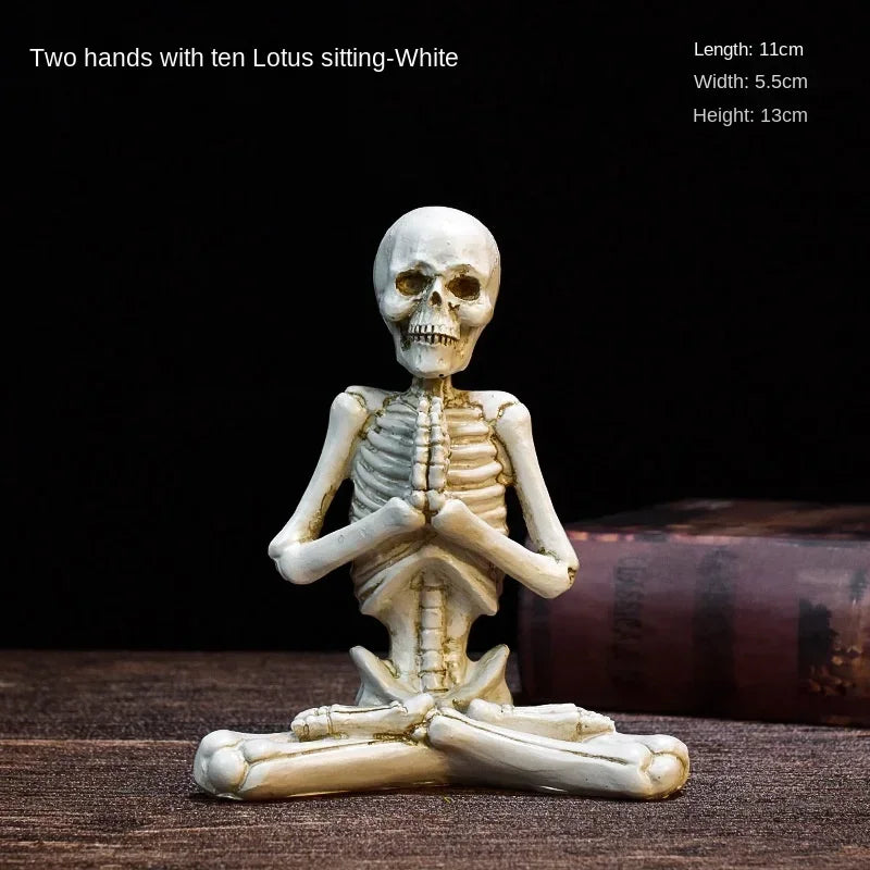 Yoga Master Skeleton Figurine | Veska D