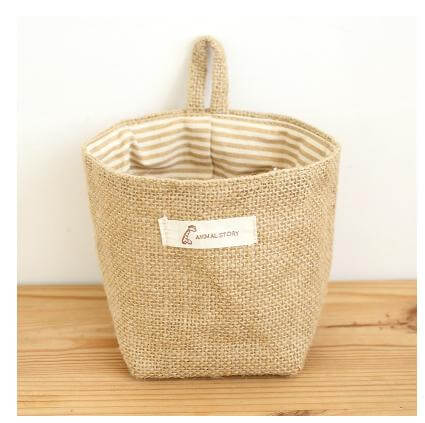 Zakka stil bomull lagringsbox | Veska Gul rand