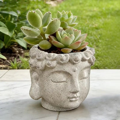 Zen Buddha Suculent Planter | Veska Beige