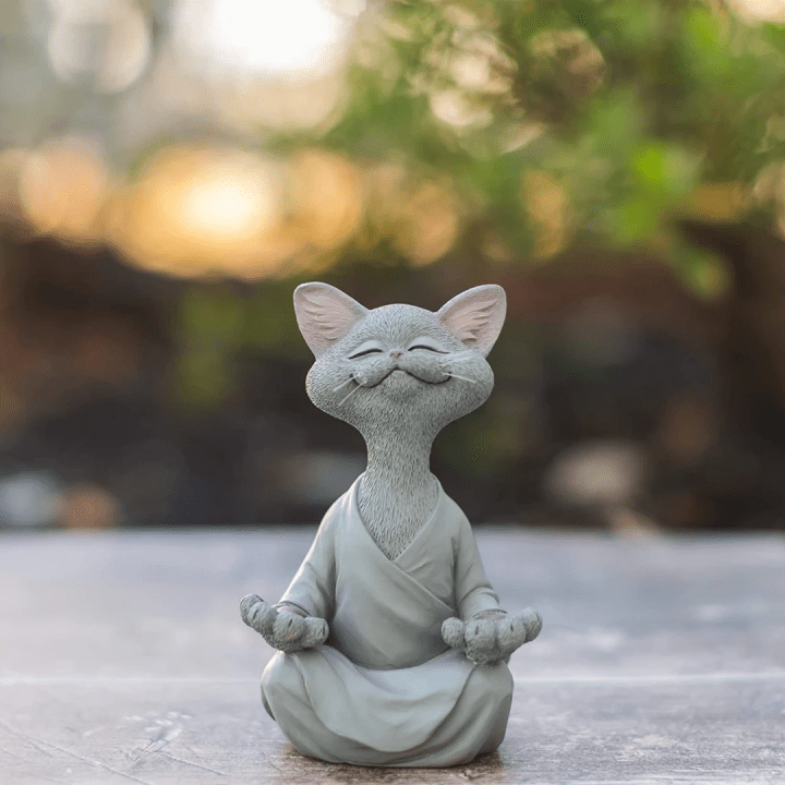 Zen Cat Buddha | Veska Grå
