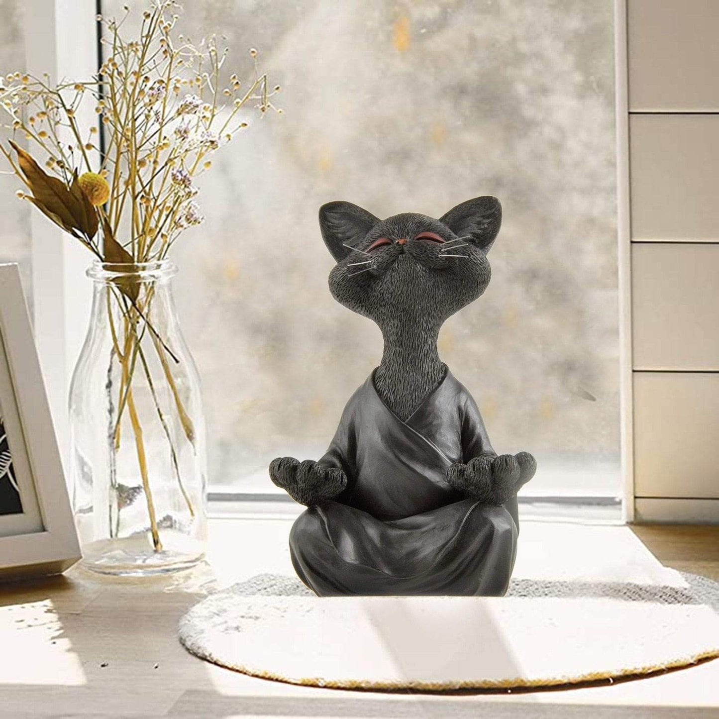 Zen Cat Buddha | Veska Svart