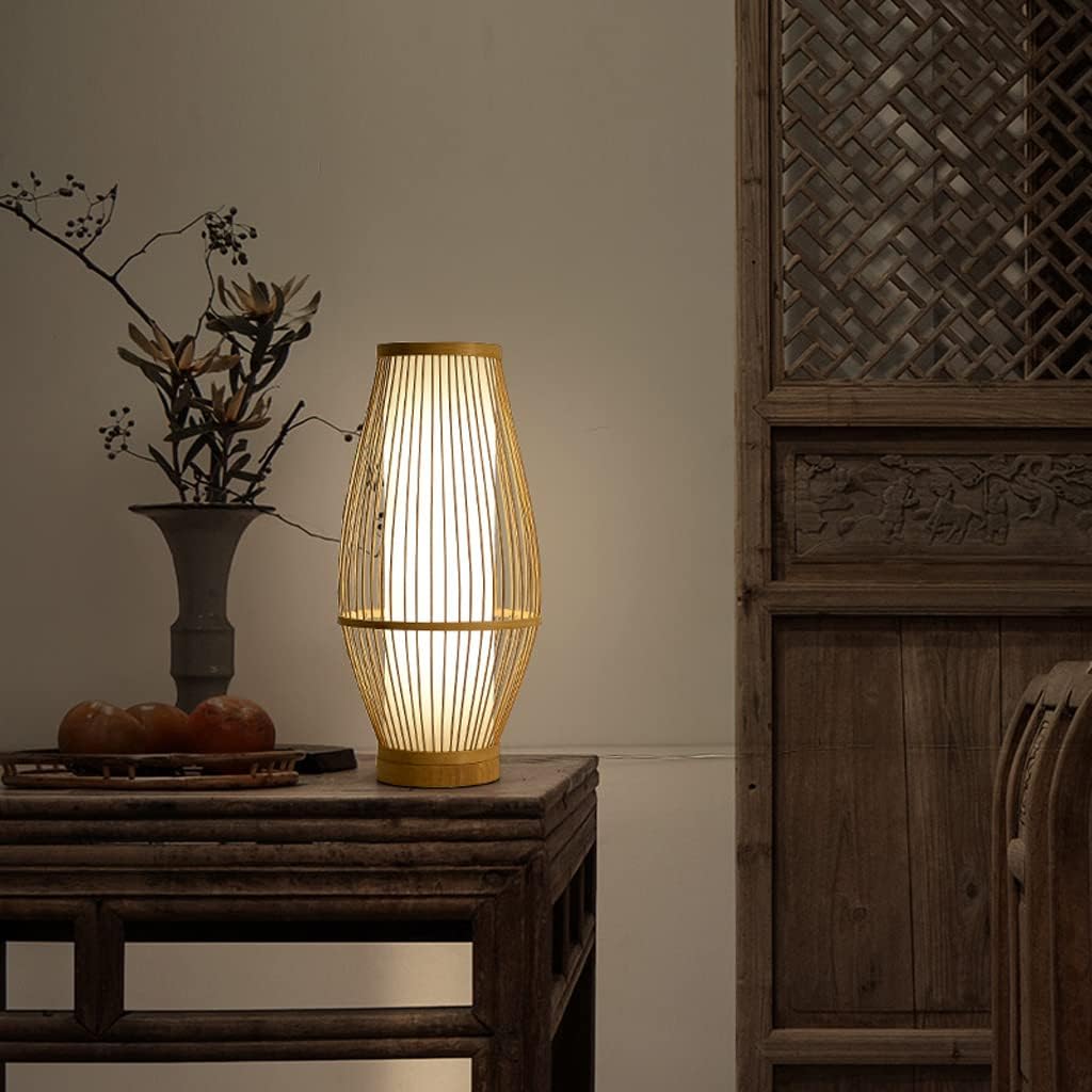 Zen-inspirerad bambulampa för sovrum och vardagsrum | Veska