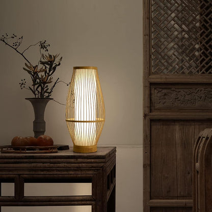 Zen-inspirerad bambulampa för sovrum och vardagsrum | Veska