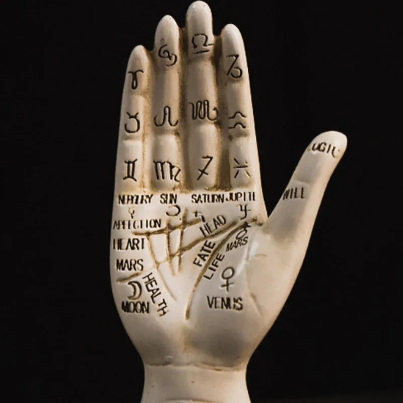 Zodiac Symboler Mystic Palmistry Hand Skulptur | Veska